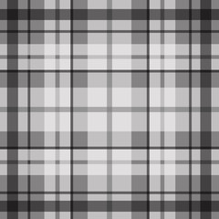 Vector seamless scottish tartan pattern in black, grey and white