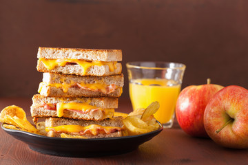 grilled cheese and bacon sandwich