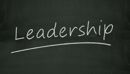 Fototapeta premium chalkboard leadership illustration