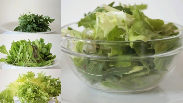 fresh raw organic salads