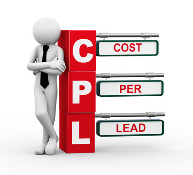 3d businessman with cpl signpost illustration