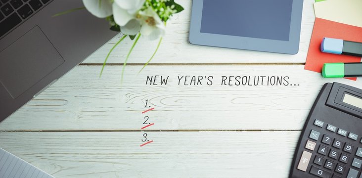 Composite Image Of New Years Resolution List