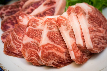 Raw beef meat close up