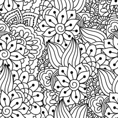 Seamless black and white pattern.