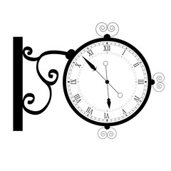 clock ancient black vector