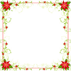 poinsettia frame background