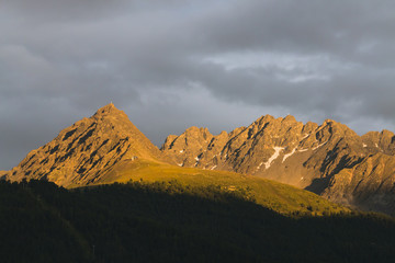 Alpenglow near Nauders, Austria