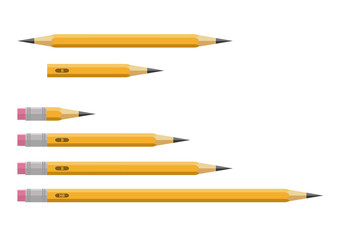 Pencils vector set