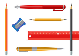 drawing and writing tool vector set