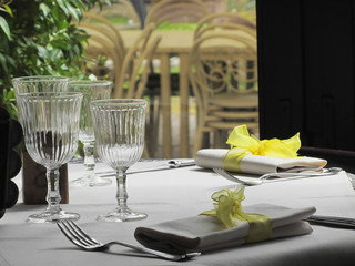 Table setting for Christmas or other event