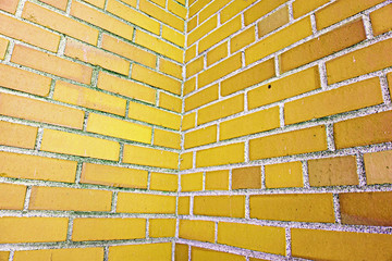 yellow brick wall pattern texture for background
