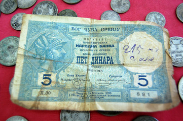 Vintage money from Balkans