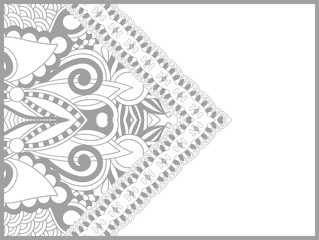 unique coloring book page for adults - flower paisley design