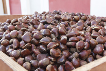 Venta de castañas a granel. Frutos secos.