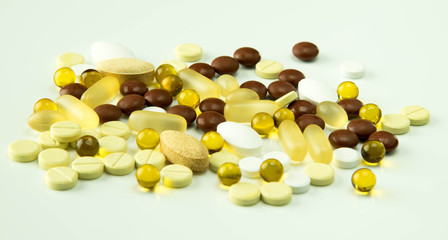 lot of colorful medication and pills