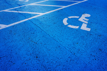  wheel chair sign parking spot