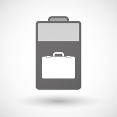Isolated battery icon with  a breiefcase