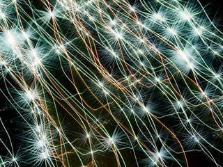 Holiday neon stars and lines.Abstract background.