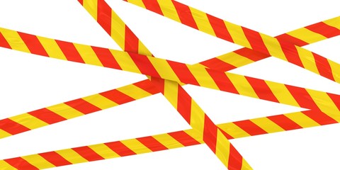 Red and Yellow Striped Barrier Tape Background