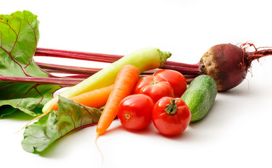 Set of fresh vegetables