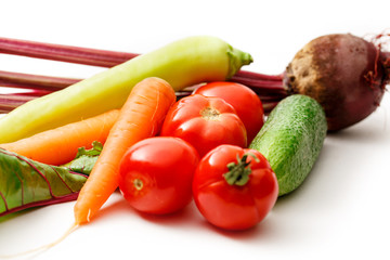 Set of fresh vegetables