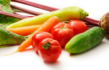 Set of fresh vegetables