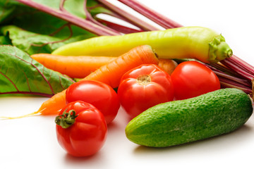 Set of fresh vegetables