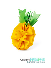 Origami yellow pin