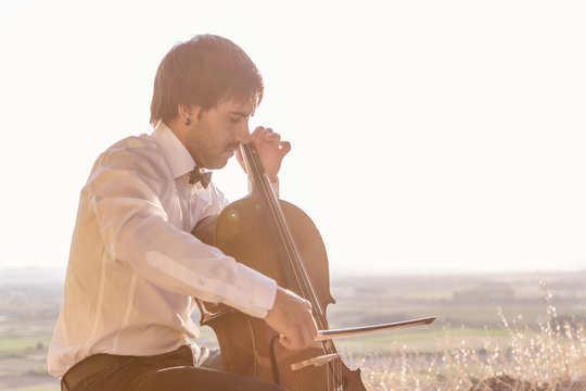 Man Playing Cello