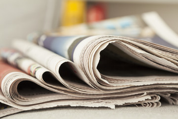 Stack of newspapers