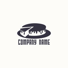 logo cake. Vector design logo. Logo for bakery shop. Vector illustration