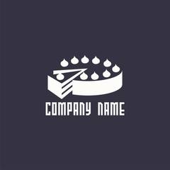 logo cake. Vector design logo. Logo for bakery shop. Vector illustration
