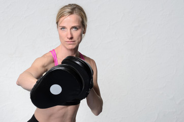 Fit attractive mature female boxer