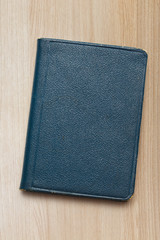 Dark blank blue notebook