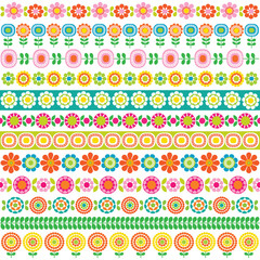 mod flower border patterns