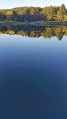 Serene mountain lake