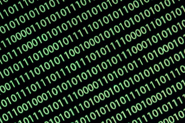 Binary code on computer screen texture.