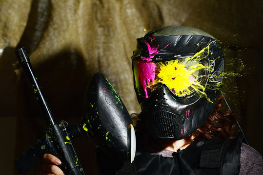 Paintball hit splashes