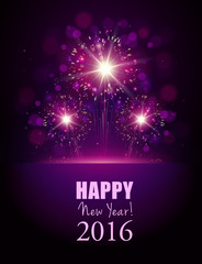 Feuerwerk Horizont - Happy New Year 2016