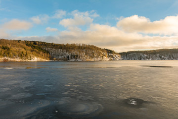 Bodetalsperre im Harz im Winter