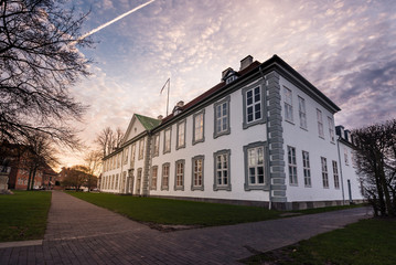 Fototapeta na wymiar The front of Odense slot (castle), Denmark