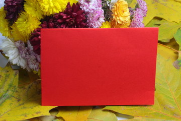 Obraz premium congratulation with autumn