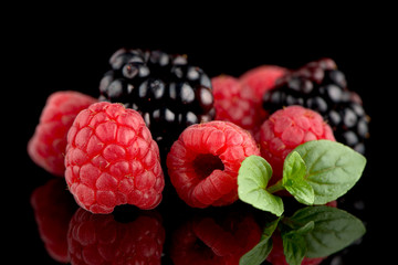 Blackberry and raspberry