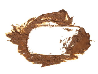 drops of mud sprayed isolated on white background, with clipping path