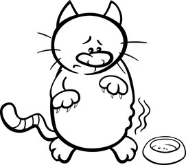 hungry cat coloring book