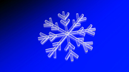 Decorative blue Christmas background with snowflake