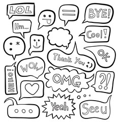 Set of speech bubbles