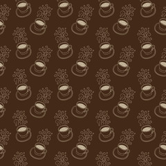 Cup seamless pattern