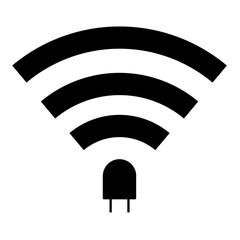 Li-Fi icon design. Li-Fi zone sign. isolated on white / black background.