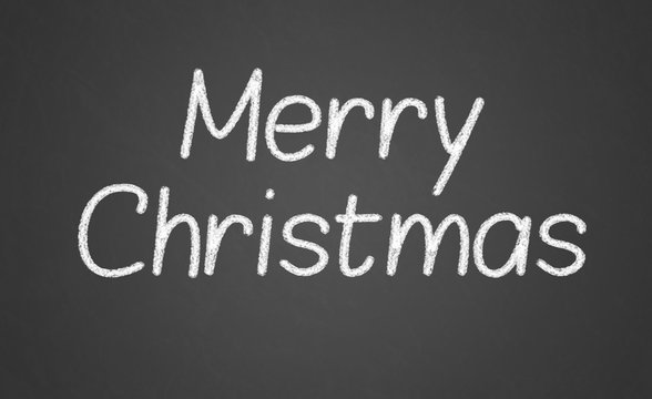 Chalkboard with Merry Christmas message